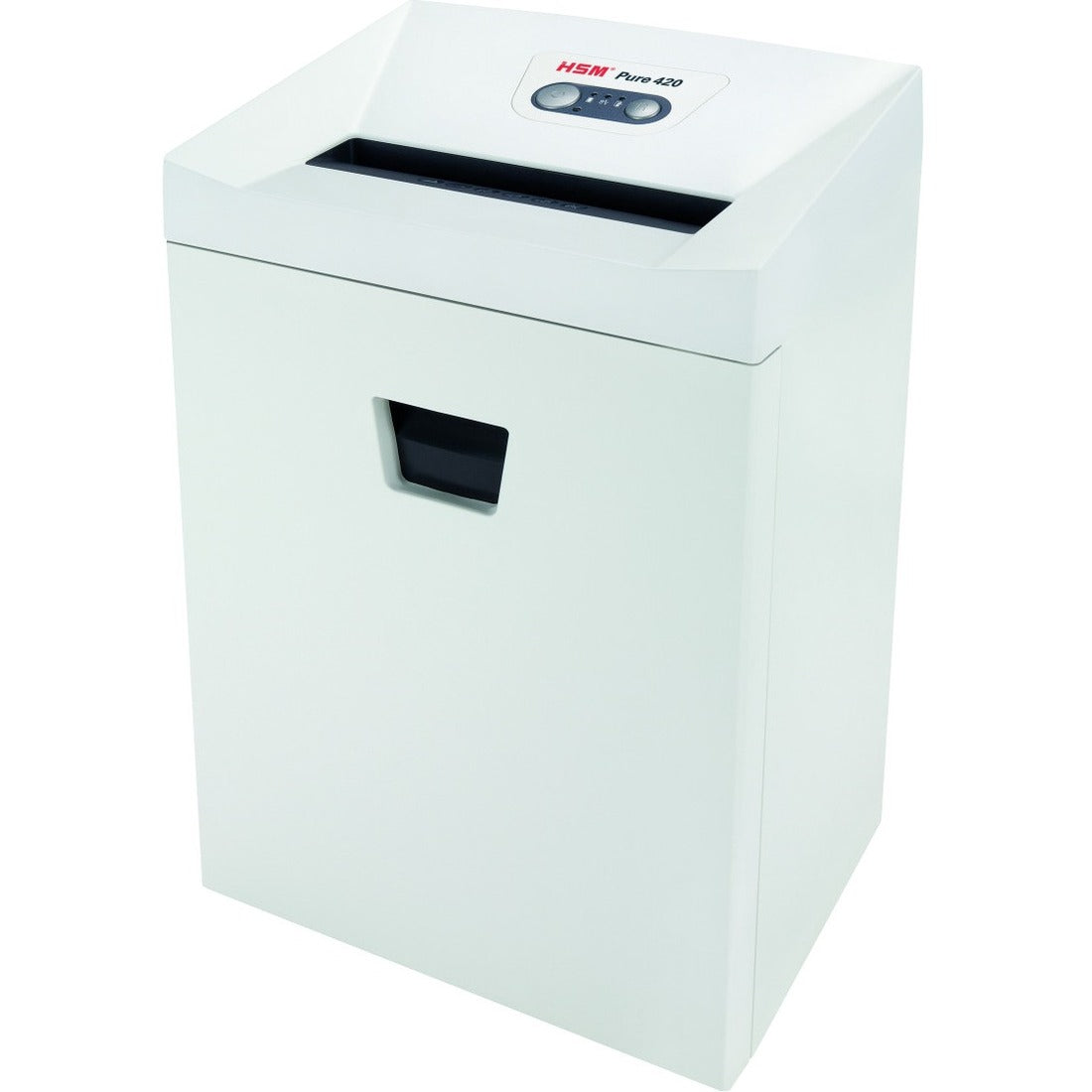 hsm-pure-420-3-16-x-1-1-8-continuous-shredder-particle-cut-15-per-pass-for-shredding-staples-paper-paper-clip-credit-card-cd-dvd-0188-x-1125-shred-size-p-4-o-3-t-4-e-3-f-1-945-throat-920-gal-wastebin-capacity-white-_hsm2343113 - 1