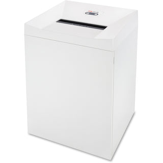 HSM Pure 630 - 3/16" x 1 1/8" - Continuous Shredder - Particle Cut - 22 Per Pass - for shredding Staples, Paper, Paper Clip, Credit Card, CD, DVD - 0.188" x 1.125" Shred Size - P-4/O-3/T-4/E-3/F-1 - 12.20" Throat - 34.30 gal Wastebin Capacity - White