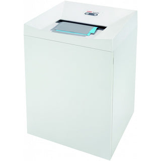 HSM Pure 630 - 3/16" x 1 1/8" - Continuous Shredder - Particle Cut - 22 Per Pass - for shredding Staples, Paper, Paper Clip, Credit Card, CD, DVD - 0.188" x 1.125" Shred Size - P-4/O-3/T-4/E-3/F-1 - 12.20" Throat - 34.30 gal Wastebin Capacity - White