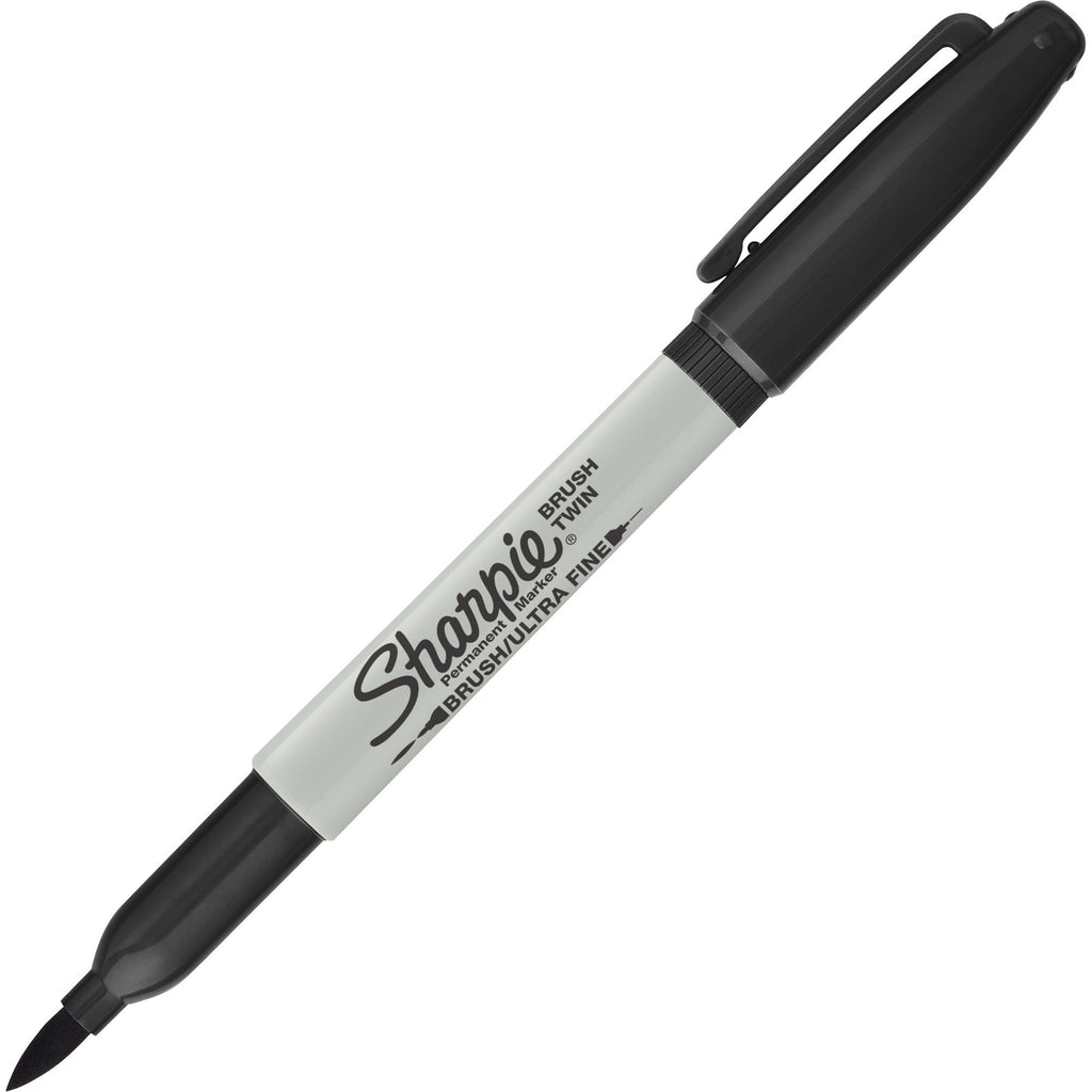 sharpie-brush-twin-permanent-markers-fine-broad-ultra-fine-marker-point-black-12-dozen_san2151734 - 3