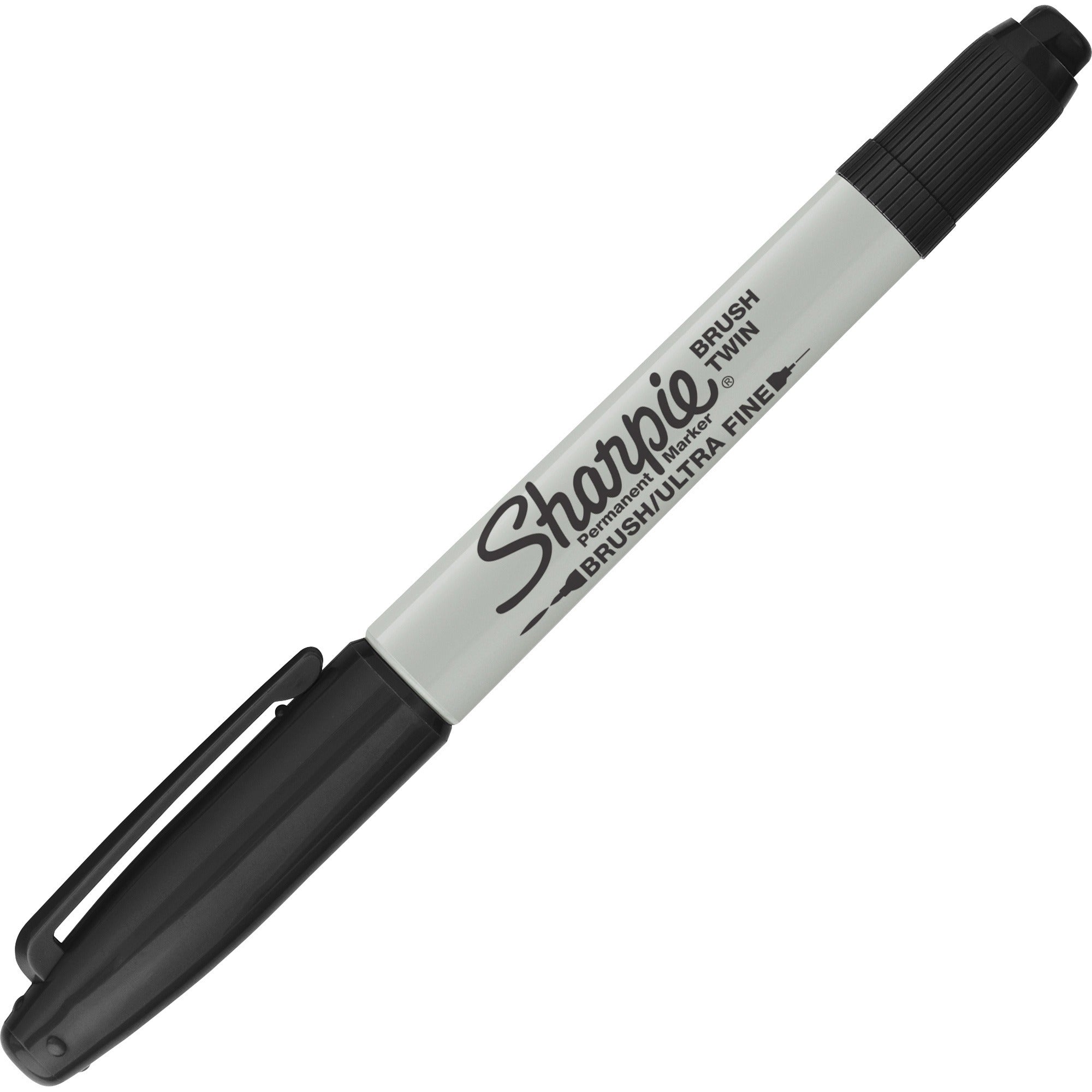 sharpie-brush-twin-permanent-markers-fine-broad-ultra-fine-marker-point-black-12-dozen_san2151734 - 2