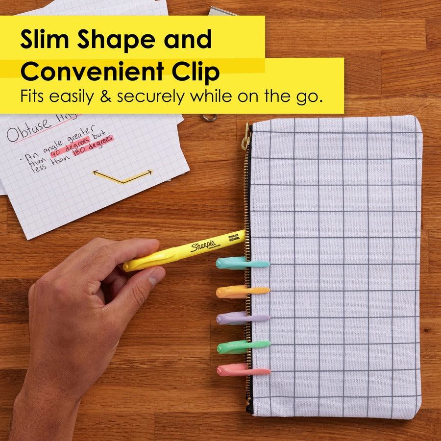 Sharpie Accent Highlighters w/Smear Guard - Chisel Marker Point Style - Assorted - 6 / Pack