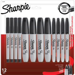 sanford-permanent-markers-fine-ultra-fine-marker-point-chisel-marker-point-style-black-12-pack_san2164645 - 1