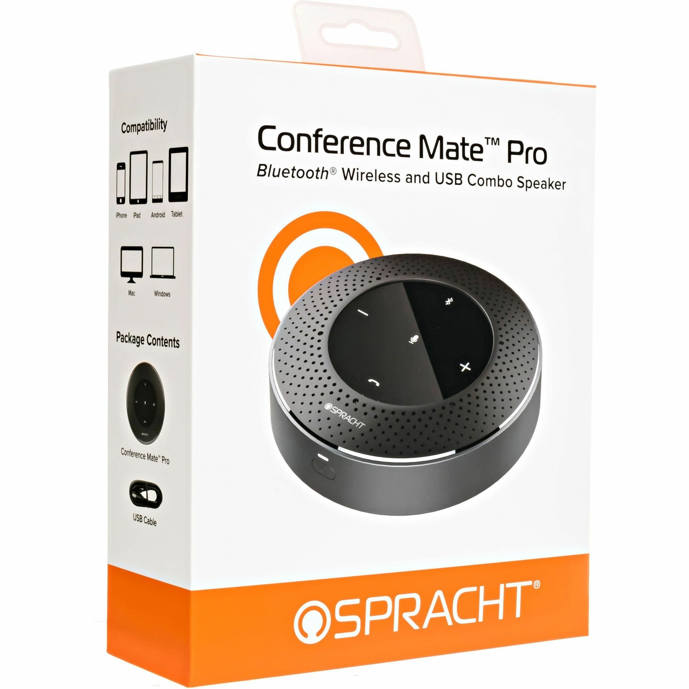 Conference Mate Pro Bluetooth and USB Wireless Speaker, Black
