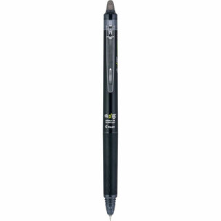 FriXion Synergy Clicker Erasable Gel Pen, Retractable, Extra-Fine 0.5 mm, Black Ink, Black/Smoke Barrel, Dozen