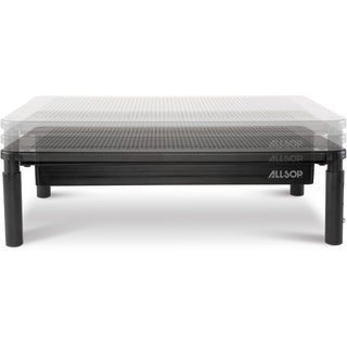 Metal Art Tri Level Stand, For 27" Monitors, 14.5" x 9.25" x 4.13" to 5.75", Black, Supports 30 lb