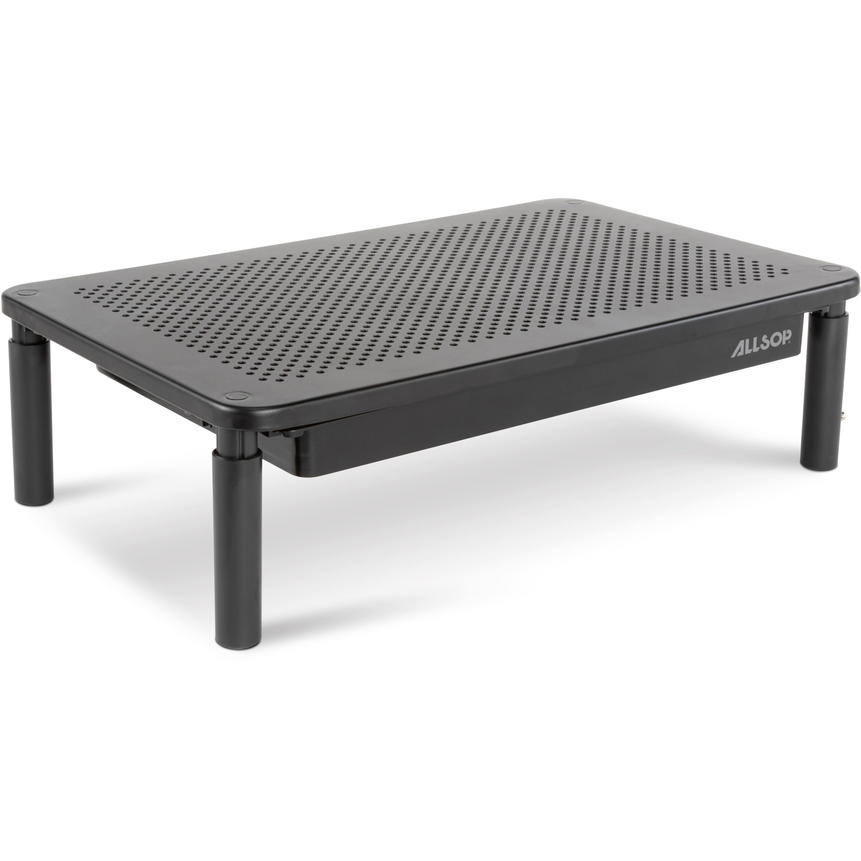 Metal Art Tri Level Stand, For 27" Monitors, 14.5" x 9.25" x 4.13" to 5.75", Black, Supports 30 lb