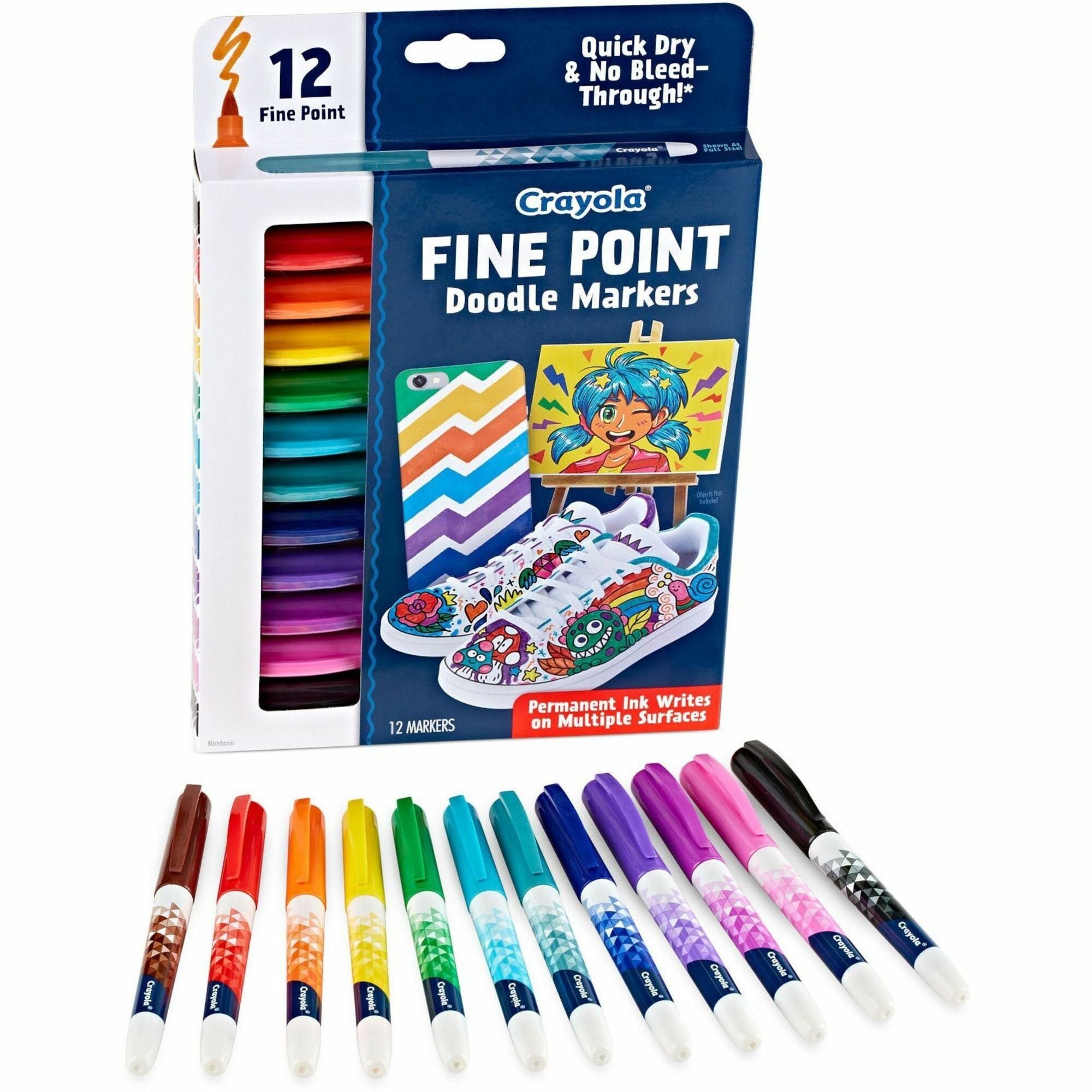 crayola-doodle-markers-fine-marker-point-multicolor-12-pack_cyo588312 - 1