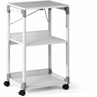3-Tier Multimedia Trolley for Projectors, Metal, 3 Shelves, 20 x 17 x 34.75, Gray
