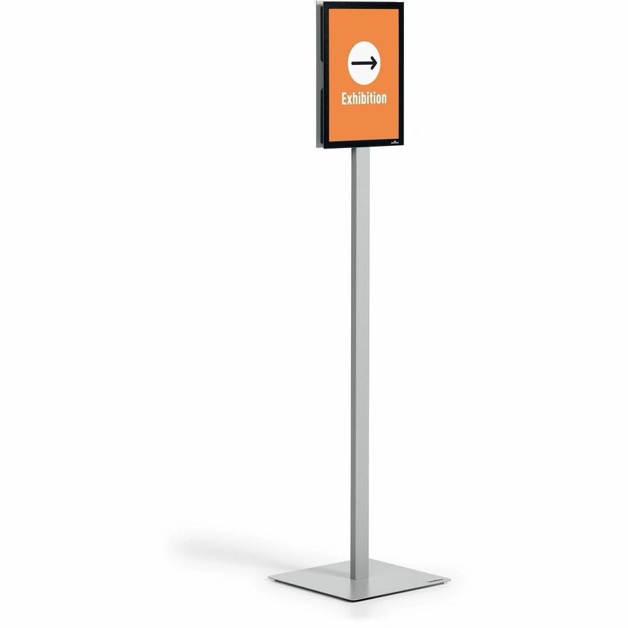 Info Stand Basic Floor Stand, 51.57" Tall, Black Stand, 8.5 x 11 Face