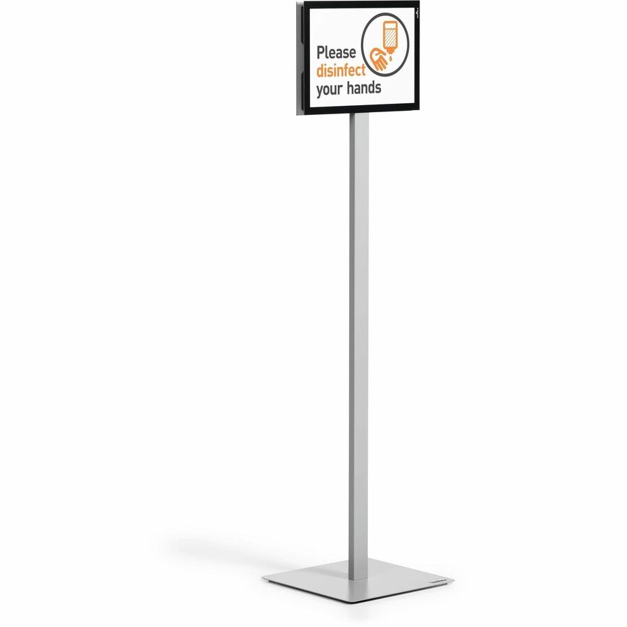 Info Stand Basic Floor Stand, 51.57" Tall, Black Stand, 8.5 x 11 Face