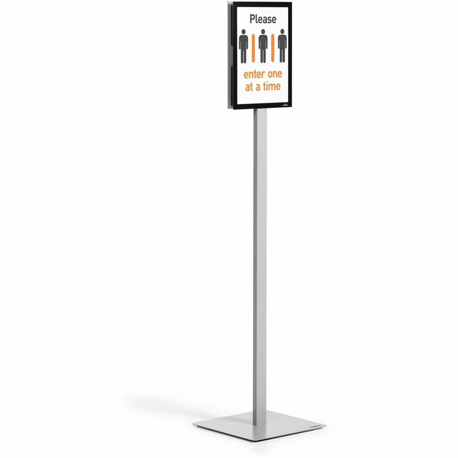 Info Stand Basic Floor Stand, 51.57" Tall, Black Stand, 8.5 x 11 Face