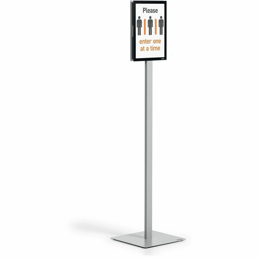 Info Stand Basic Floor Stand, 51.57" Tall, Black Stand, 8.5 x 11 Face