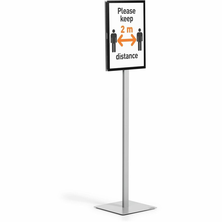 Info Basic Floor Stand, 55.31" Tall, Black Stand, 11 x 17 Face