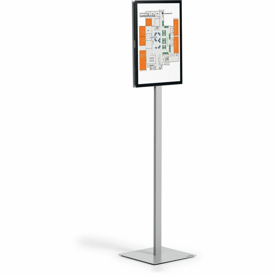 Info Basic Floor Stand, 55.31" Tall, Black Stand, 11 x 17 Face