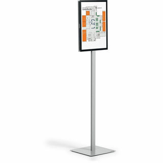 Info Basic Floor Stand, 55.31" Tall, Black Stand, 11 x 17 Face