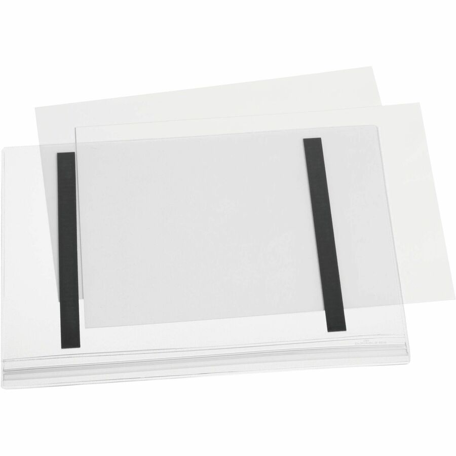 Magnetic Water-Resistant Sign Holder, 8.5 x 11, Clear Frame, 5/Pack