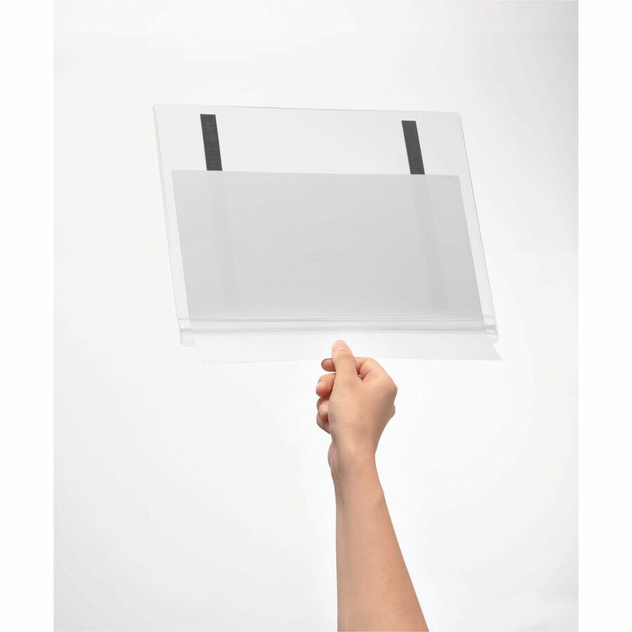 Magnetic Water-Resistant Sign Holder, 8.5 x 11, Clear Frame, 5/Pack