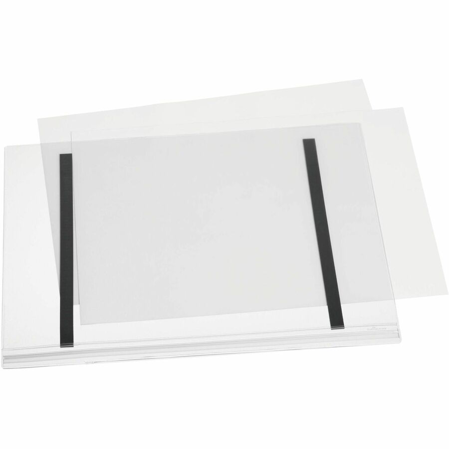 Magnetic Water-Resistant Sign Holder, 11 x 17, Clear Frame, 5/Pack