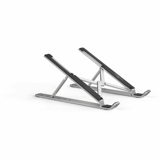 DURABLE Laptop Stand FOLD - Upto 15" Screen Size Notebook Support - Aluminum - Silver