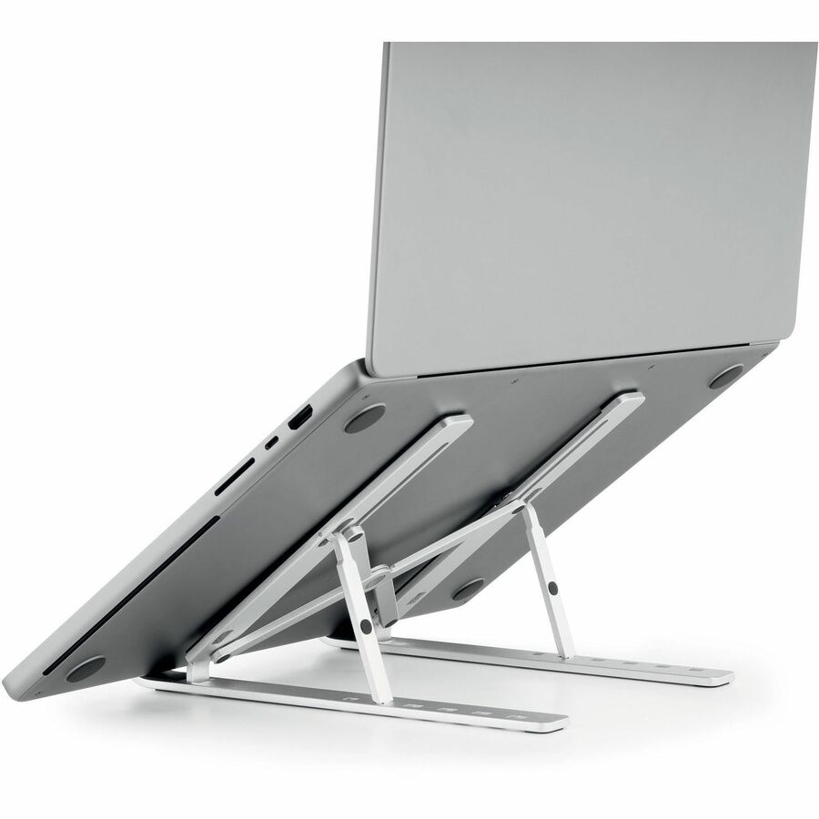 DURABLE Laptop Stand FOLD - Upto 15" Screen Size Notebook Support - Aluminum - Silver
