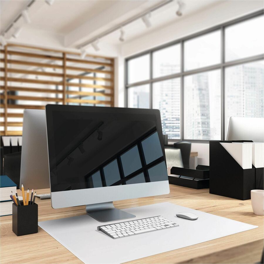 DURABLE Contoured Edge Desk Mat - Office - 19.69" Length x 25.59" Width - Rectangular - Polypropylene - Transparent - 1Each
