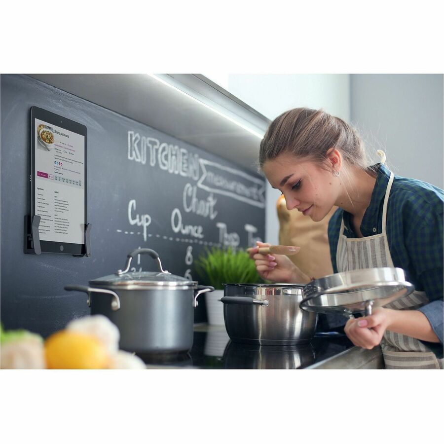 DURABLE VISIOCLIP Wall Mount for Tablet, Smartphone - Charcoal Gray - 2.20 lb Load Capacity - 1 Each