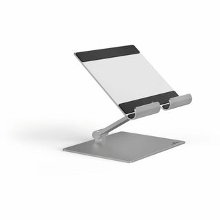 DURABLE Rise Tablet Stand - Up to 13" Screen Support - 2.20 lb Load Capacity - 8.1" Height x 6.7" Width x 5.4" Depth - Tabletop - Aluminum - Silver