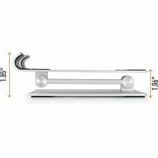 DURABLE Rise Tablet Stand - Up to 13" Screen Support - 2.20 lb Load Capacity - 8.1" Height x 6.7" Width x 5.4" Depth - Tabletop - Aluminum - Silver