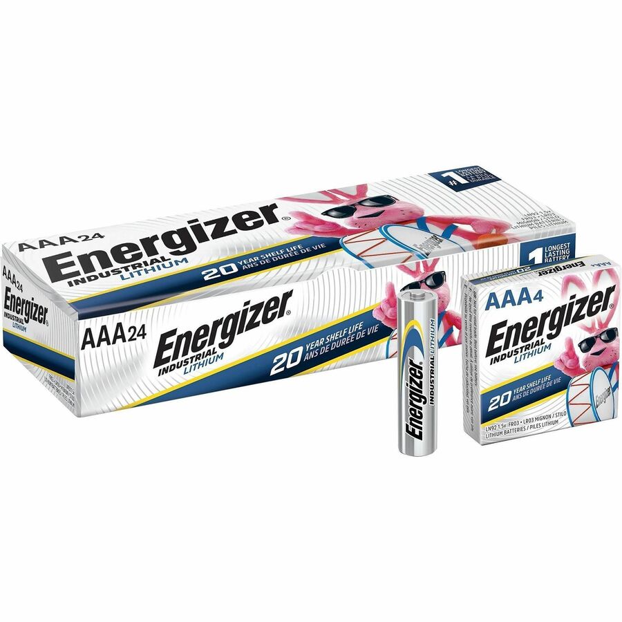 Energizer Industrial AAA Lithium Battery 4-Packs - For Construction, Facility Maintenance, Medical Center, Office, Classroom - AAA - 36 / Carton