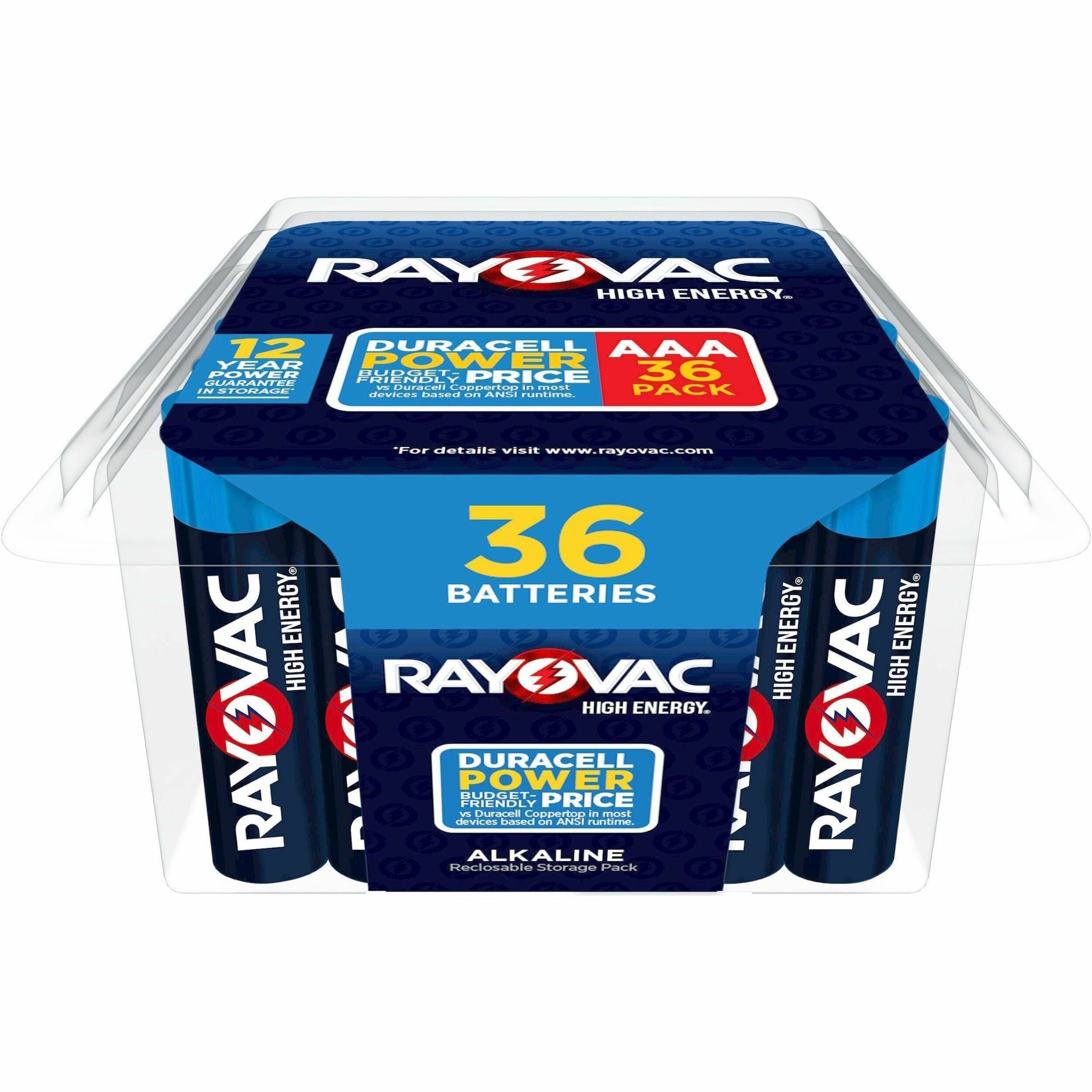 Alkaline AAA Batteries, 36/Pack