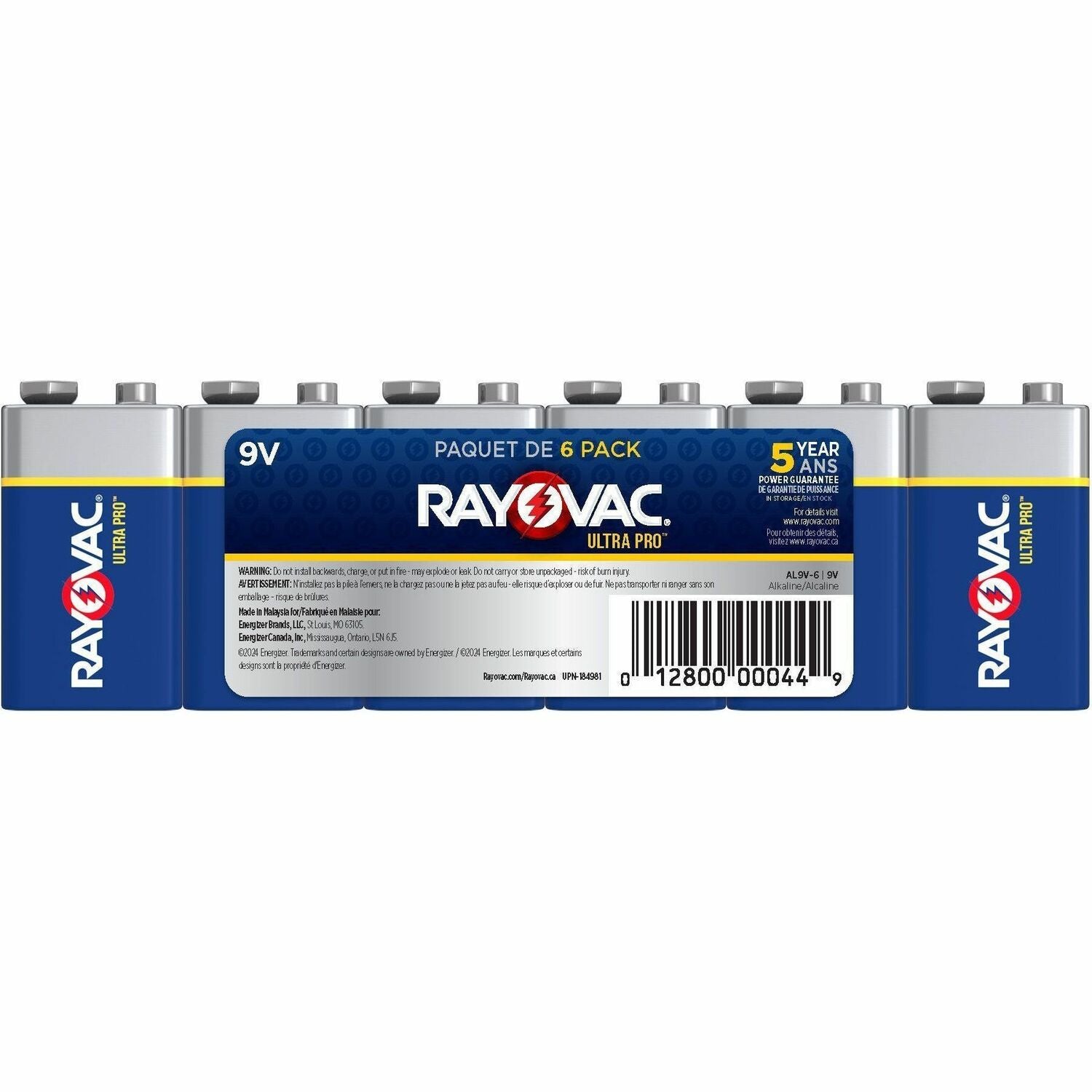 Ultra Pro Alkaline 9V Batteries, 6/Pack