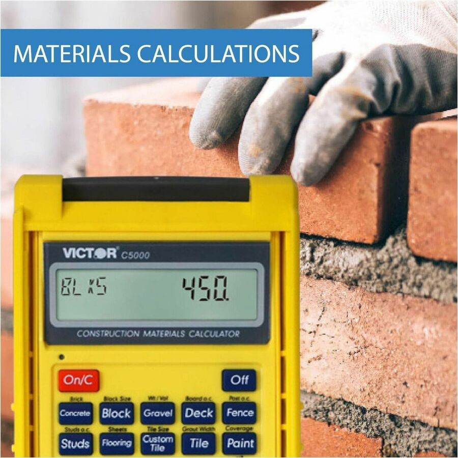 victor-c5000-construction-materials-calculator-lcd-battery-powered-2-lr44-yellow-1-each_vctc5000 - 8