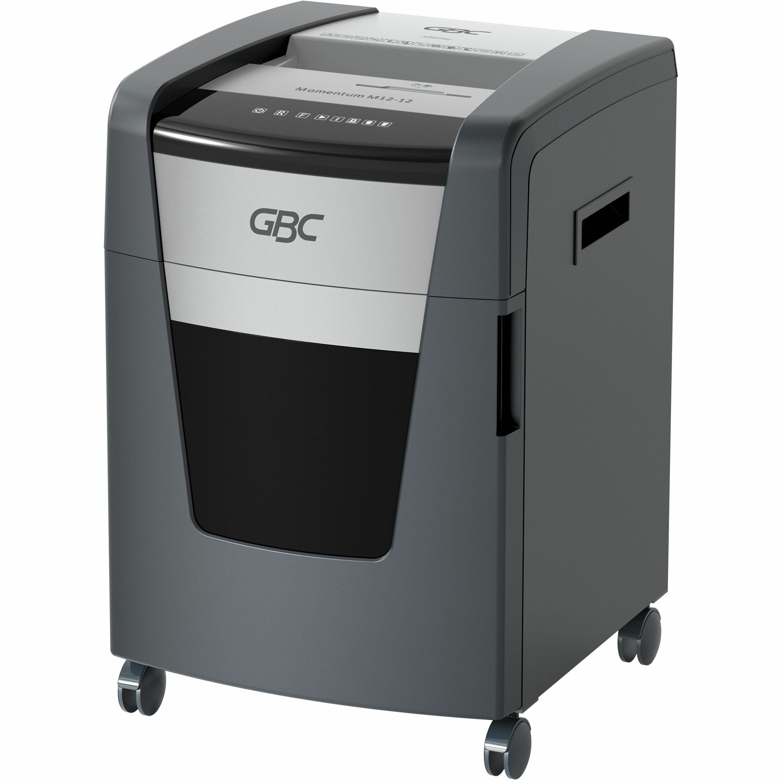 gbc-momentum-paper-shredder-m12-12-micro-cut-anti-jam-12-sheets-continuous-shredder-micro-cut-12-per-pass-for-shredding-cd-credit-card-junk-mail-staples-paper-clip-dvd-0078-x-0594-shred-size-9-throat-12-gal-wastebin-capaci_gbcwsm177003 - 3