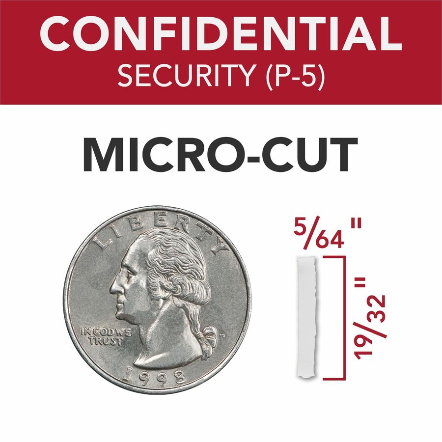 GBC Momentum Paper Shredder, M12-12, Micro-Cut, Anti-Jam, 12 Sheets - Continuous Shredder - Micro Cut - 12 Per Pass - for shredding CD, Credit Card, Junk Mail, Staples, Paper Clip, DVD - 0.078" x 0.594" Shred Size - 9" Throat - 12 gal Wastebin Capaci