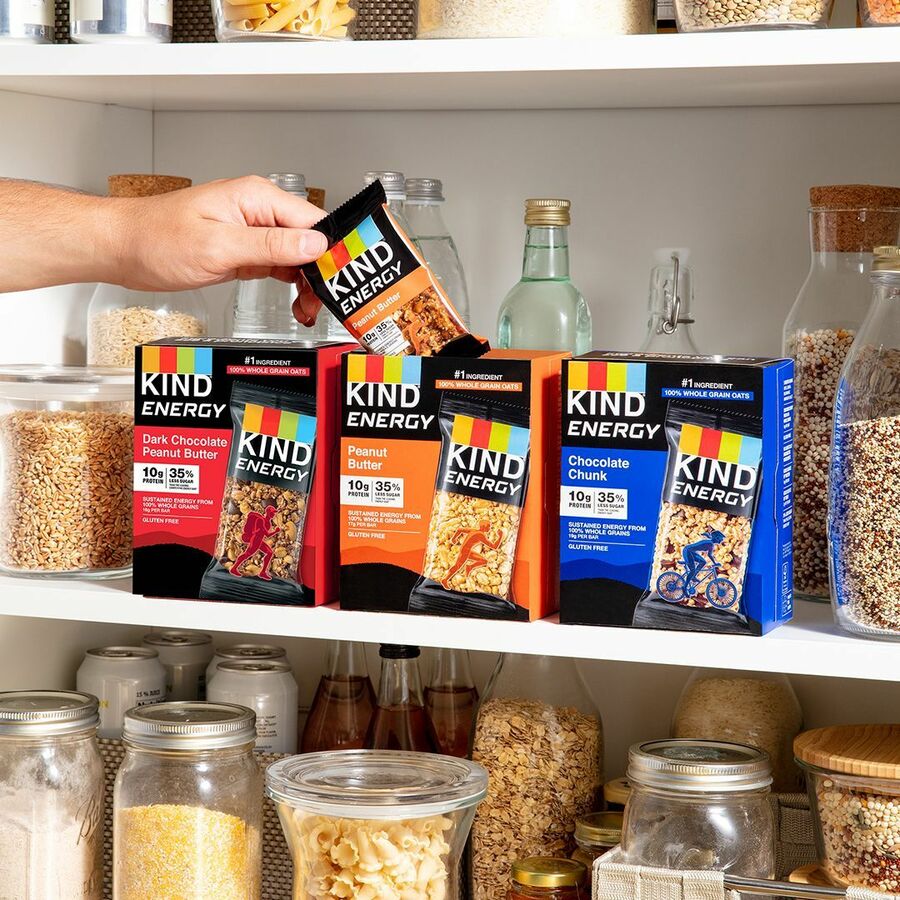 KIND Energy Bars - Trans Fat Free, Gluten-free, Individually Wrapped - Dark Chocolate Peanut Butter - 2.10 oz - 6 / Box