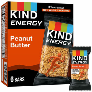 KIND Energy Bars - Trans Fat Free, Gluten-free, Individually Wrapped - Peanut Butter - 2.10 oz - 6 / Box