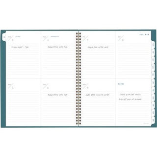 At-A-Glance Signature Collection Academic Planner - Large Size - Academic/Professional - Weekly, Monthly - 12 Month - July 2023 - June 2024 - 1 Week, 1 Month Double Page Layout - 8 1/2" x 11" White Sheet - Twin Wire - Teal, Blue - Polypropylene, Pape - 2