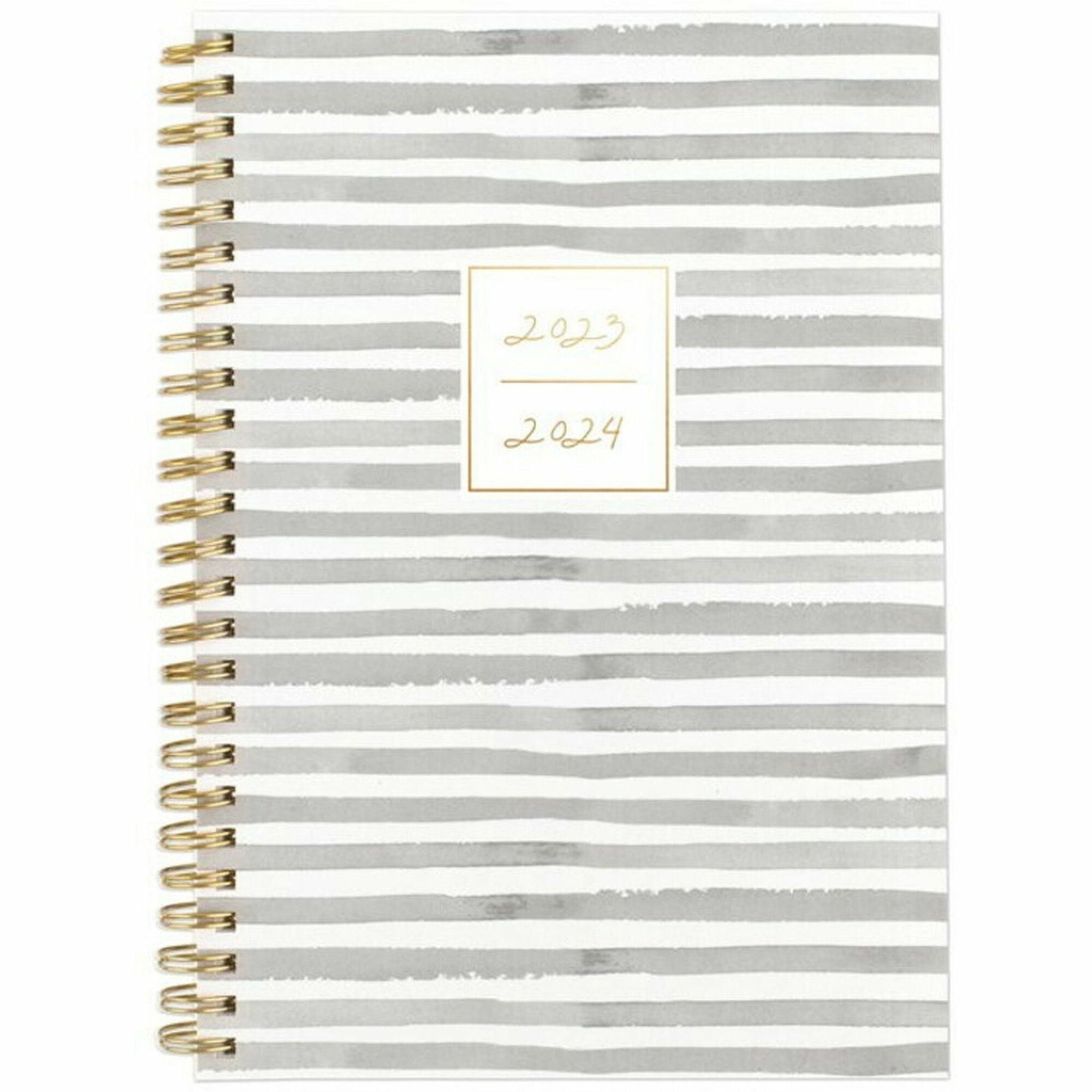 cambridge-leah-bisch-academic-planner-small-size-academic-monthly-weekly-12-month-july-2023-june-2024-1-week-1-month-double-page-layout-5-1-2-x-8-1-2-sheet-size-twin-wire-gray-white-flexible-cover-unruled-planning-space-n_aaglb20200a - 1