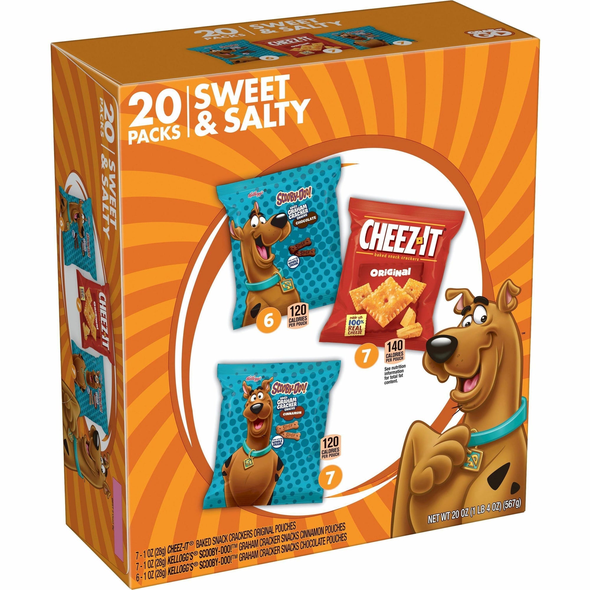 Keebler Sweet & Salty Variety Pack - Individually Wrapped - Sweet & Salty, Cinnamon, Chocolate, Original - 1.25 lb - 20 / Box