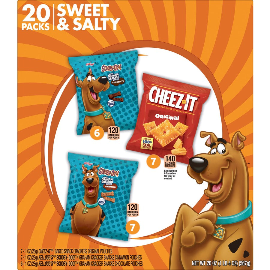 Keebler Sweet & Salty Variety Pack - Individually Wrapped - Sweet & Salty, Cinnamon, Chocolate, Original - 1.25 lb - 20 / Box