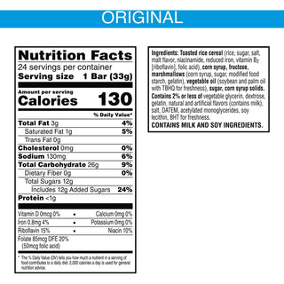 Rice Krispies Homestyle Original Treats - Individually Wrapped - Original - 1.74 lb - 24 / Box