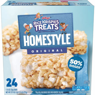 Rice Krispies Homestyle Original Treats - Individually Wrapped - Original - 1.74 lb - 24 / Box
