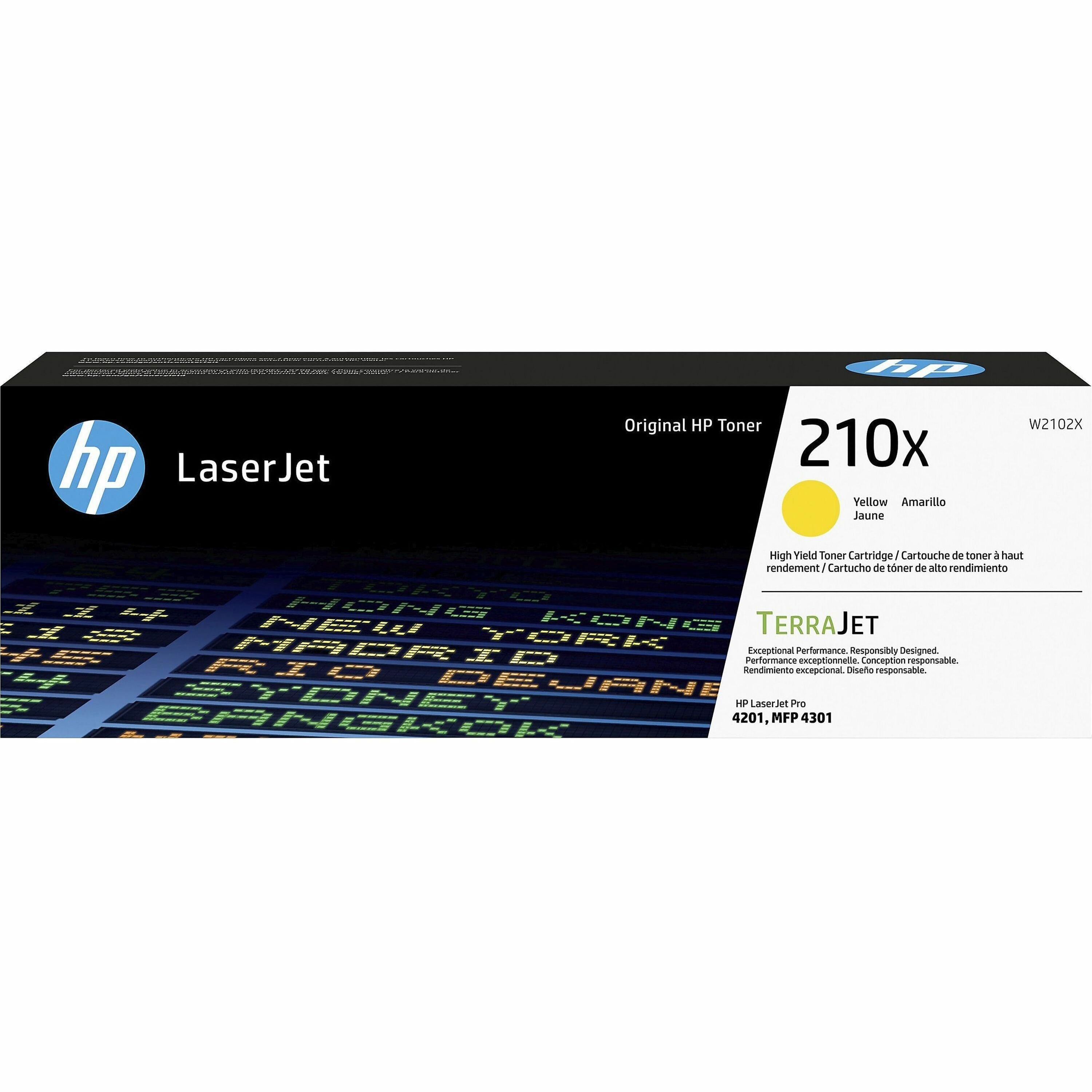 HP 210X Original High Yield Laser Toner Cartridge - Yellow Pack