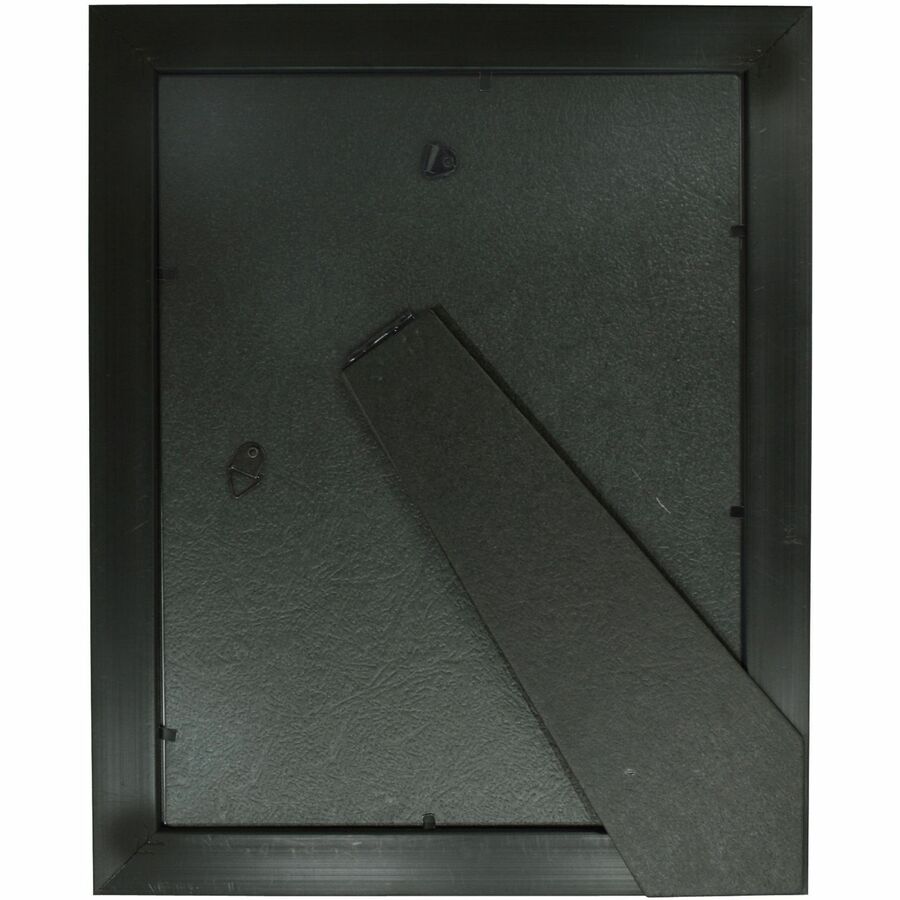 nudell Document Frame - 8.50" x 11" Frame Size - Vertical, Horizontal - Unbreakable, Hanger - 1 Each - Plastic, Wood - Wood Grain, Black