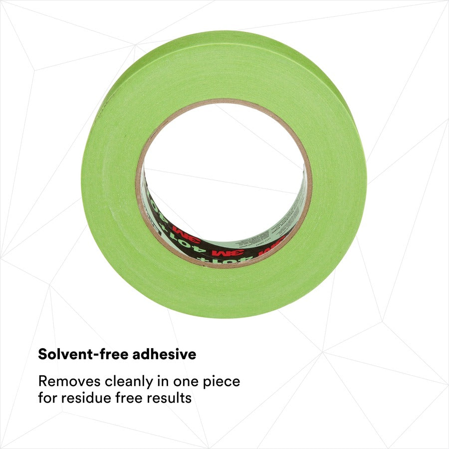 3M 401+ High Performance Green Masking Tape - Crepe Paper - Synthetic Rubber Backing - 1 Roll - Green