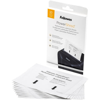 Powershred Performance+ Lubricant Sheets, 8.5 x 6, 10/Pack