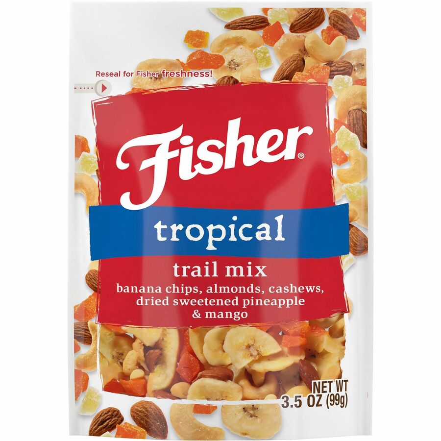 fisher-tropical-trail-mix-no-artificial-color-resealable-bag-banana-almond-cashew-pineapple-mango-1-serving-bag-350-oz-6-carton_jbsp27165 - 5