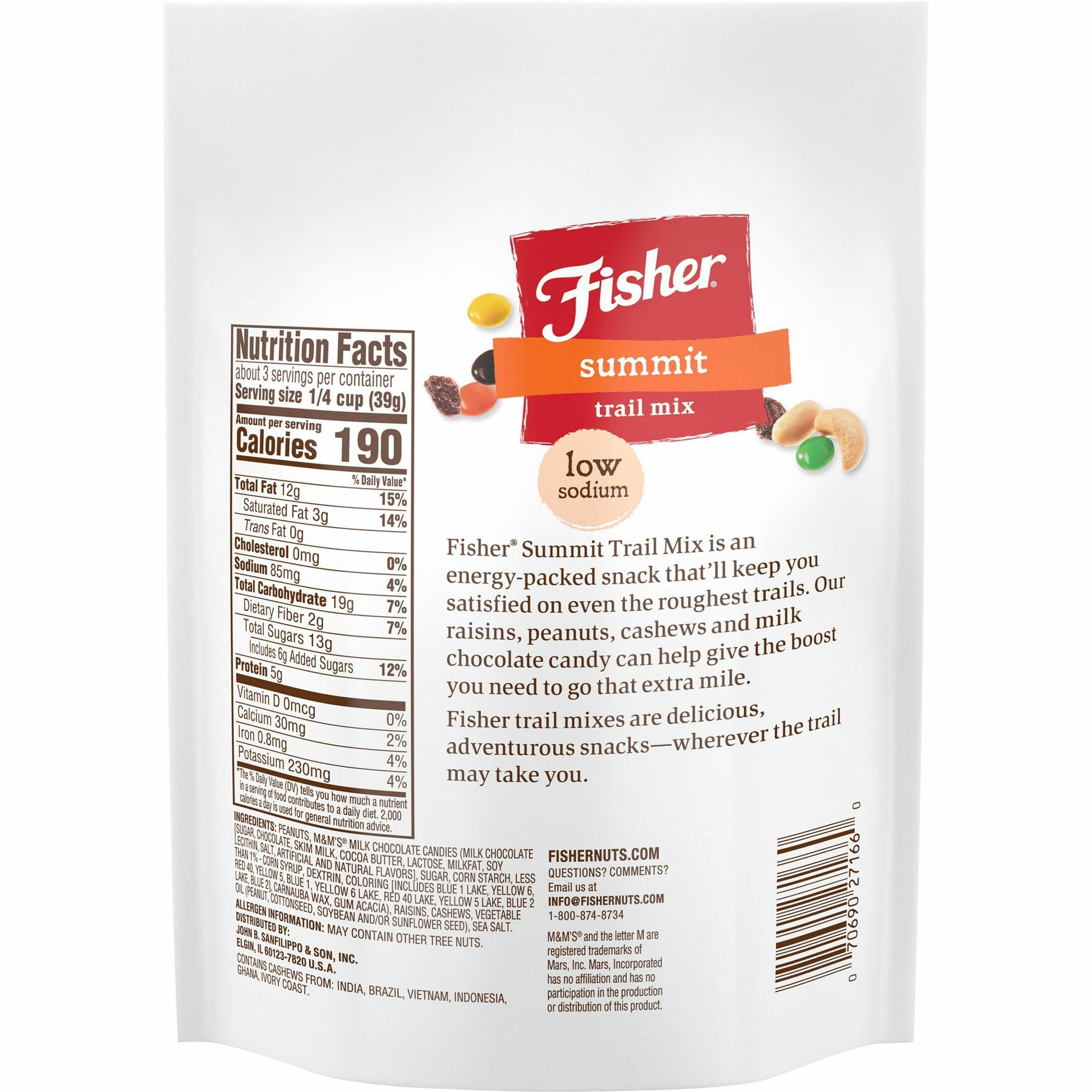 fisher-summit-trail-mix-resealable-bag-peanut-milk-chocolate-raisin-cashew-1-serving-bag-4-oz-6-carton_jbsp27166 - 2