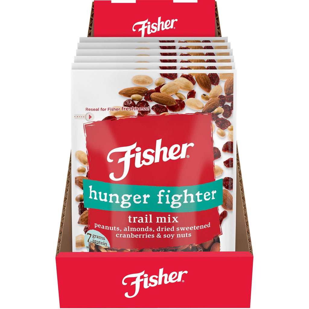 fisher-hunger-fighter-trail-mix-trans-fat-free-peanut-almond-dried-cranberries-1-serving-bag-4-oz-6-carton_jbsp27183 - 1